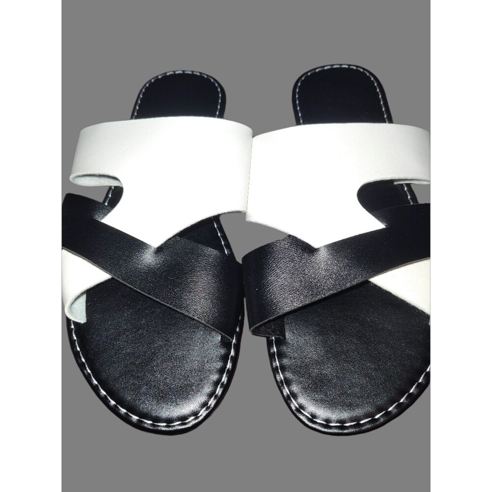 Women's Black & White Sandals